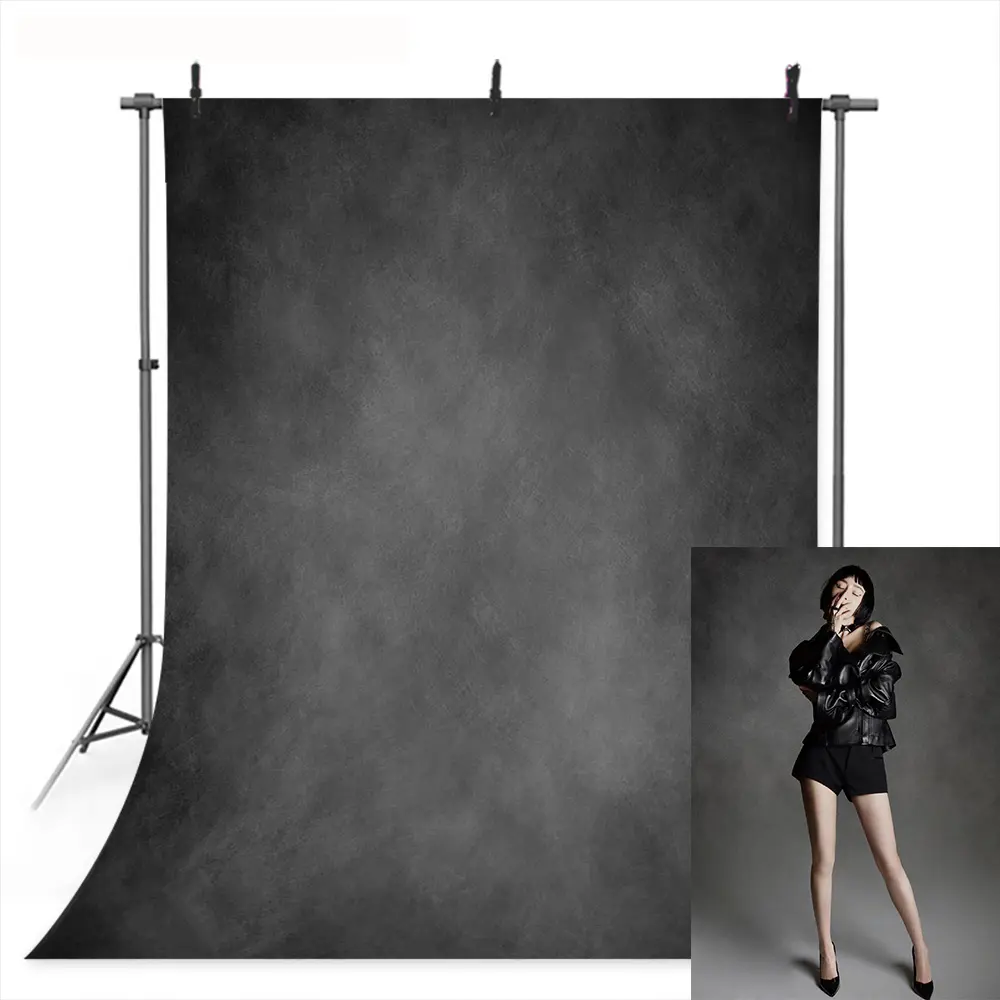 Dark Gray Texture Abstract Backdrop for Photography Solid Color Old Master Background Photo Shoot Retro Portrait Backdrops Props