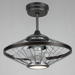 Ventilateur de plafond industriel avec lumière, combo ventilateur et lumière LED <span class=keywords><strong>2</strong></span>-en-1 pour salon et chambre - Product Image 2