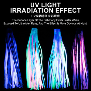 Hochwertiger Soft Fishing Köder Salzwasser Octopus Metall Troll ing Köder Großwild Angeln <span class=keywords><strong>Marlin</strong></span> Thunfisch Troll ing Köder - Product Image 4