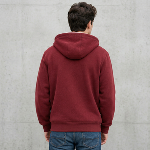 <b>Men's</b> <b>Sherpa</b> Lined Full Zip Hoodie Warm <b>Fleece</b> Hooded Sweatshirt Winter Casual <b>Jacket</b> with Front Pockets Wholesale - Product Image 3