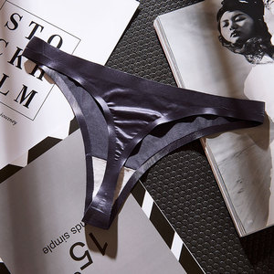 Slip Donna a Vita Bassa Senza Cuciture in Seta Ghiaccio, Intimo in Nylon ad Asciugatura Rapida con Fondo in Cotone, Tinta Unita, Taglie M/L/<span class=keywords><strong>XL</strong></span> - Product Image 4