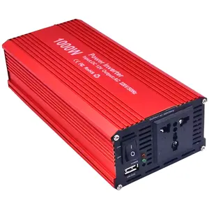 역 드 Corriente 12V a 1000W 24V 48V 60V 72V DC to AC 230V 220V 110V 100V 수정 사인파 1KW 자동차 전원 인버터