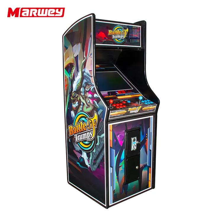 Grosir 2 pemain klasik Retro Street Fighter tegak mesin Arcade 22 "koin dioperasikan Street Fighting mesin permainan