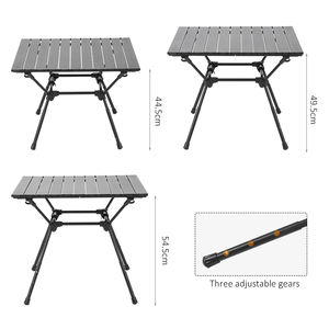 Table de camping pliante multifonctionnelle pour le glamping en plein air, facile à installer, en aluminium ultraléger, type « egg roll » - Product Image 5