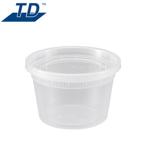 16oz microwavable PP nhựa rõ ràng súp cup với nắp rõ ràng Deli container - Product Image 1
