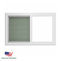 Finestra in PVC Personalizzata NFRC, Finestra a Battente in Vinile per Edifici Nord Americani, Finestra Scorrevole Certificata Energy Star