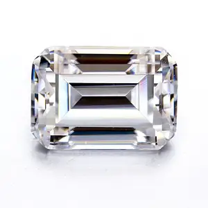 Tổng hợp Gra chứng nhận DEF vvs Trắng Emerald cut Loose kim cương moissanite