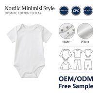 Neugeborenen-Baby-Strampler aus 100% Baumwolle, gestrickt, weich, waschbar, atmungsaktiv, umweltfreundlich, sicherer Druckknopfverschluss, Unisex
