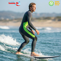 Combinaison de plongée intégrale en néoprène pour homme, noire et verte, avec fermeture éclair sur la poitrine, pour le surf, la plongée et la pêche sous-marine, manches longues, personnalisable OEM