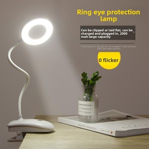 מנורת שולחן LED מודרנית בעלת 3 צבעים, שליטה במגע, גוון כחול/שחור/צהוב, סוללה/חשמל DC, 6000K, הגנה על העיניים, עמעום, CRI גבוה 95 - Product Image 3