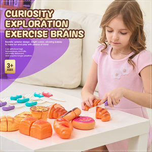 Ensemble de jouets de cuisine en plastique BGL pour faire semblant avec des découpes de pain et de restauration rapide pour les enfants de 2 à 7 ans, certifié sécurité - Product Image 3