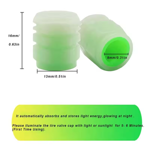 Capuchons de valve de pneu de voiture universels lumineux, fluorescents, brillants la nuit, en plastique ABS, pour voiture et <span class=keywords><strong>moto</strong></span> - Product Image 3