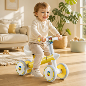 Vélo d'équilibre pour enfants sans pédales, jouet à roulettes pour tout-petits avec roues solides, siège rembourré, repose-pieds antidérapant pour garçons et filles, intérieur et extérieur - Product Image 4