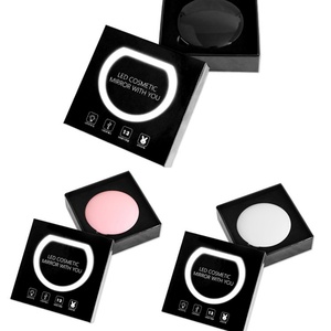 Double-sided LED <b>Lights</b> Small Cosmetic Make <b>up</b> Pocket Mirror USB Charger Color <b>Box</b> Customer Logo Custom Designs Round 75*75*20mm - Product Image 6