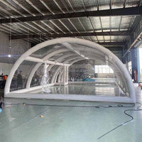 Dôme de piscine transparent de grande taille de qualité commerciale personnalisé, couverture de piscine gonflable transparente, dôme d'air rétractable pour piscines à usage domestique