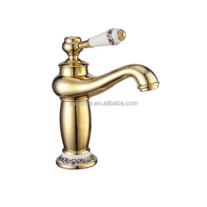Grifo Mezclador de Agua Fría y Caliente de Lujo para Lavabo de Baño, de Latón Dorado Antiguo, Montaje en Cubierta 2412021 - Product Image 4