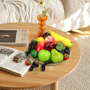 Trái cây và rau quả nhân tạo trang trí nhà mô phỏng cam đào táo lê nho chanh đào trang trí đạo cụ chụp ảnh - Product Image 5