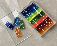 HOMESWEET – jeu de dominos personnalisé de haute qualité, en plastique, en acrylique, 28 pièces
