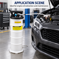 Extracteur d'huile en plastique 6,5 L, manuel et pneumatique, pour vidange d'huile moteur et de liquide de frein, outil de réparation automobile OEM