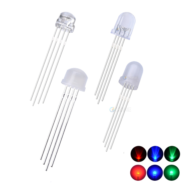 Programmable Addressable 5mm 8mm 10mm Fullcolor Rgb Light Emitting Dip WS2811 Sk6812 Point Control Ws2811 5mm LED Diode With Ic