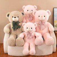 Peluche géante mignonne en forme d'ours, coussin doux, jouets en peluche, grandes poupées d'ours pour enfants, cadeau de mariage, vente en gros