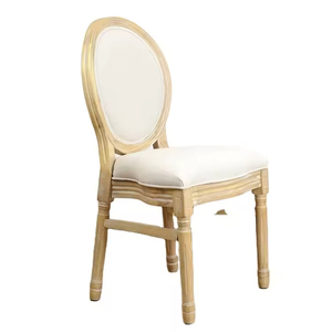 Silla apilable King <span class=keywords><strong>Luis</strong></span> de comedor apilable de madera maciza con respaldo redondo y pop - Product Image 5