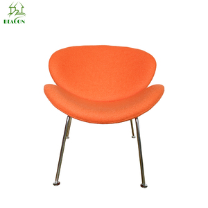 <span class=keywords><strong>Muebles</strong></span> para <span class=keywords><strong>el</strong></span> hogar moderno de moda de tela de fibra de vidrio naranja Silla de salón - Product Image 5
