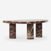 Meubles en pierre SH pas cher prix table basse gigogne marbre salon luxe naturel personnalisé rouge marbre centre table basse
