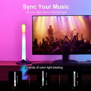 Lámpara de Ambiente RGB para Escritorio, Control por Aplicación, Decoración para TV y Computadora, Luz LED con Control de Sonido RGB, Sensor de Movimiento, Luz Interior - Product Image 4