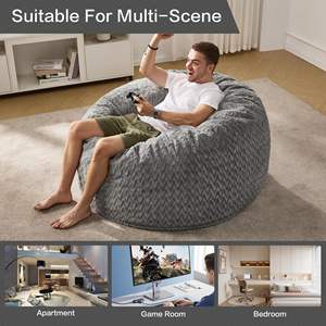 Vakum terkompresi besar nyaman klasik Oem <span class=keywords><strong>Xxl</strong></span> Xxxl bola berbulu kursi kacang tas grosir kursi malas mewah Beanbag - Product Image 5