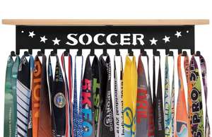 Non mollare mai appendiabiti per medaglie con mensola in legno giochi a parete porta medaglie trofeo espositore appendiabiti appendiabiti per medaglie - Product Image 5