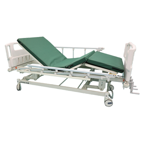 Lit d'hôpital LK-B9 à <span class=keywords><strong>double</strong></span> manivelle en plastique ABS et métal avec réglage de la hauteur de 460 à 780 mm, frein central pour salle de soins aux patients - Product Image 2