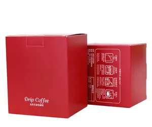 커피 종이 상자 포장 색상 사용자 정의 로고 작은 접는 종이 상자 선물 커피 또는 차 포장 상자 하이 퀄리티