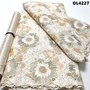 Vải ren organza cao cấp Hàn Quốc đính đá, vải ren thêu làm váy cưới, quần áo nữ dự tiệc - Product Image 3