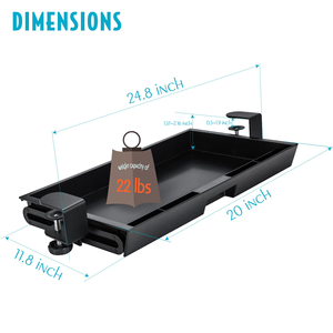 Ergonomic Pull Out <b>Computer</b> Shelf Under <b>Desk</b> Keyboard Tray Slide-Out Keyboard & Mouse Drawer with C-Clamp for <b>Desks</b> Compute <b>Desk</b> - Product Image 3