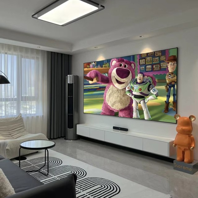 2026 New Black Diamond ALR Projector Screen Ambient Light Rejecting Fixed Frame 1CM Ultra Narrow Bezel CLR 4K 8K 3D Projection
