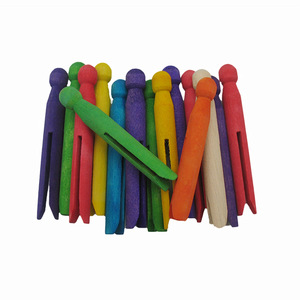 Tự làm clothespins cho trẻ em búp bê trống PEG sáng tạo quần áo bằng gỗ chốt - Product Image 3