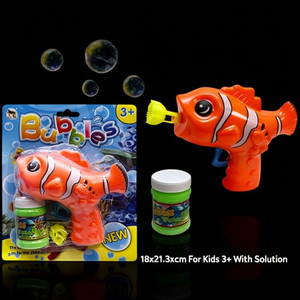 Pistola Sparabolle Bubble Fish 18x21.3x6cm Per Bambini 3+ Con Soluzione - Product Image 3