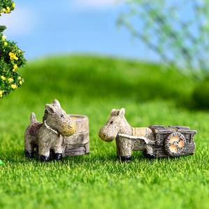 En gros Mousse Micro-paysage <span class=keywords><strong>Ornement</strong></span> <span class=keywords><strong>D</strong></span>écoratif Aquarium Aménagement Paysager Dessin Animé Âne Tirer Chariot <span class=keywords><strong>Moulin</strong></span> <span class=keywords><strong>Ornement</strong></span> - Product Image 4