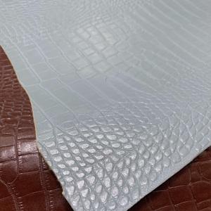Stock Lot Elastic Embossed Crocodile PVC Synthetic Leather Waterproof for Furniture Decorative Bag Chair <strong>Sofa</strong> <strong>Materials</strong> - Product Image 2