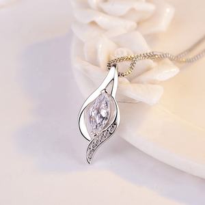 Liontin Kalung GP65 <span class=keywords><strong>Trendy</strong></span> Diamond 925 Sterling <span class=keywords><strong>Silver</strong></span> Evil Eyes dengan Batu Zirkon CZ Ungu Bentuk Tetesan Air untuk Wanita - Product Image 2