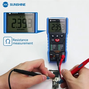 SUNSHINE DT-19N 6000 카운트 미니 디지털 멀티미터 NCV 비접촉 전압 AC DC 전류 저항 테스터 (모바일 수리용) - Product Image 4