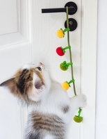 Jouet à mâcher pour chat en gros, en forme de tomate à la cataire, avec clochette, baguette de chat à suspendre à la porte, boule en peluche 45 cm, couleurs assorties, réaliste, pour chaton, pour le jeu autonome