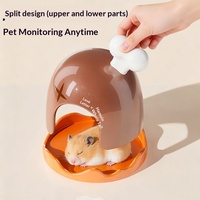 Ensemble de bols en céramique imperméables peints à la main pour animaux de compagnie, abri d'été rafraîchissant pour petits animaux, hamster syrien