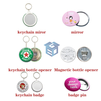 Machine manuelle de fabrication de badges et de porte-clés miroir DIY 25/32/37/44/50/56/58/75mm