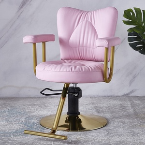 Grande Antico Usato di Vendita A Buon Mercato Parrucchiere Materiale Spugna Grigio/Rosa Sedia Da Barbiere Attrezzature Per Saloni di Capelli Per Negozio di Unghie - Product Image 6