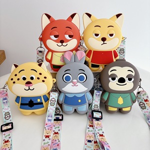 Bolso infantil de silicona con diseño de Zootopia, monedero, lindo y versátil, para llevar al hombro o cruzado, venta al por mayor. - Product Image 1