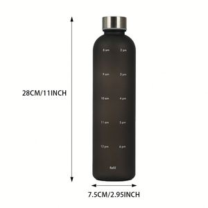 Botella de Agua Deportiva Personalizada con Marcador de Tiempo, Libre de BPA, a Prueba de Fugas, de Plástico Esmerilado con Diseño Motivacional, Artículos de Bebida Premium - Product Image 2