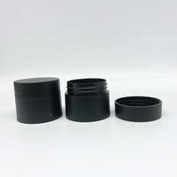 Pot cosmétique en plastique noir mat 5g 10g 15g 20g 30g 50g, pot à double paroi opaque au toucher doux pour vernis à ongles, gel, huile