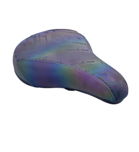 Sillín de <span class=keywords><strong>Bicicleta</strong></span> de Cuero PU Holográfico al por Mayor |   Asiento de <span class=keywords><strong>Bicicleta</strong></span> Iridiscente Camaleón de 241x160mm para MTB, BMX y <span class=keywords><strong>Fixie</strong></span> OEM - Product Image 5